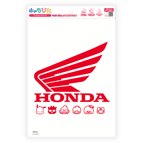 HONDA×サンリオキャラクターズ アイロンプリントシート A4サイズ