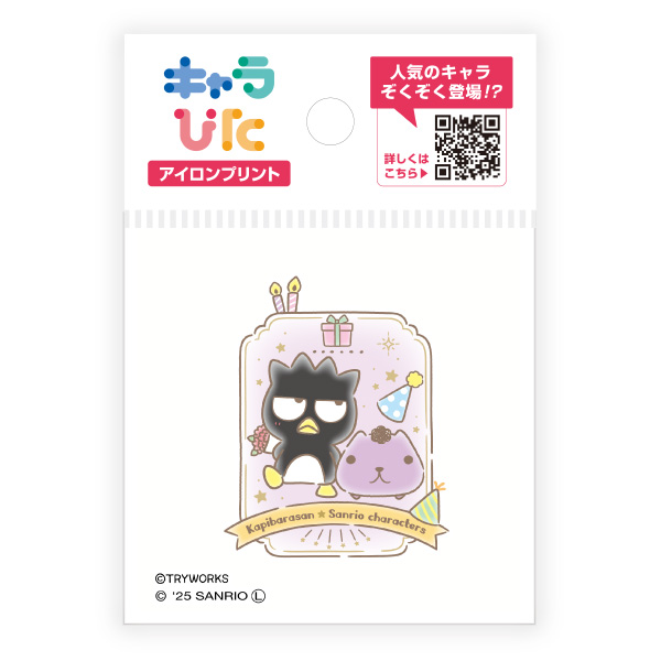 カピバラさん×サンリオキャラクターズ アイロンプリントシート ミニサイズ